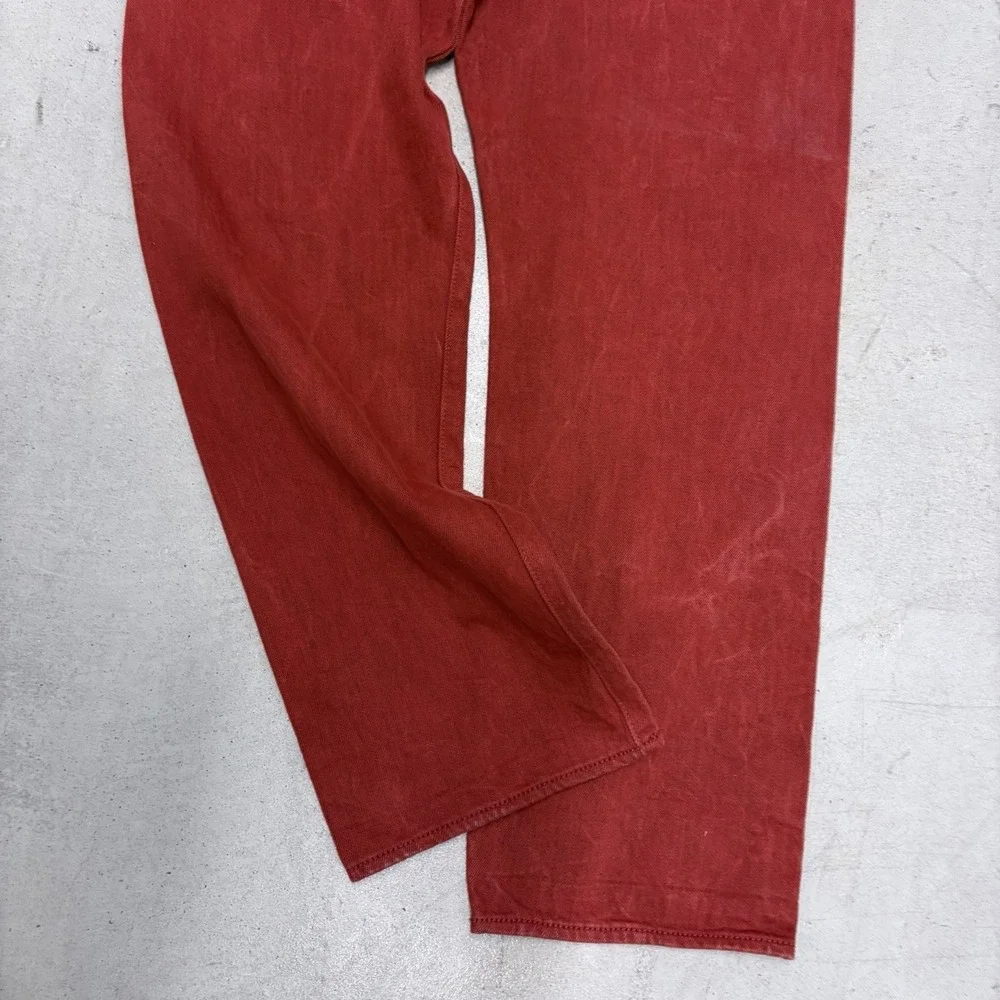 Levi's 501XX Button Fly Jeans Red 40x32 Straight Leg Vintage Color